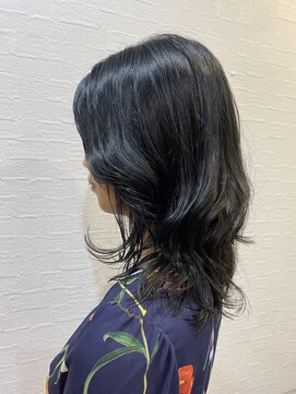 ラテルネ 名駅店(Laterne) ネイビーグレー/韓国風/ネイビーブルー/ロブヘア/ツヤカラー