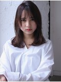 20代30代40代ブリーチなしモカブラウン無造作セミディ
