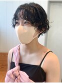 マッシュショートパーマ_チェリーブラウンフェミニン_ba408231