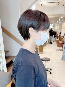 ネオリーブアイム 横浜西口店(Neolive aim) コンパクトマッシュバングショートカット アッシュ【近藤】横浜