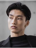 センターパートニュアンスパーマワンカールパーマ韓国コンマヘア