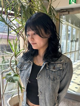 ヲタク(wotaku.) ブルーカラーネイビーブルー暗髪カラーブルーブラックレイヤー