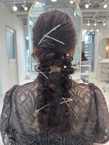 編み下ろしツイン★編み下ろしポニー★結婚式ヘア
