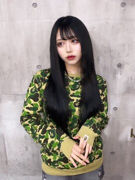 ミラク 町田(MIRAC) 【MIRAC町田店】シールエクステ黒髪ロングスタイルワンホンヘア