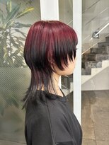 レコ 渋谷(LECO) クラゲウルフカットレッドルーツカラー