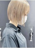 ホワイトブロンドミルクティーくすみベージュメルティカラー