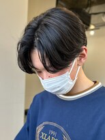 センターパートニュアンスパーマ韓国カルマパーマコンマヘア