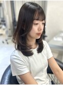 面長さん似合わせ/韓国風レイヤーカット/ハッシュカット風