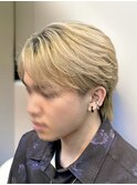 刈り上げセンターパートフェザーパーマニュアンスパーマ韓国