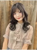 韓国ヘア/韓国レイヤー/グレージュ/前髪カット/20代30代40代50代