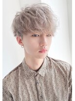 アンダーバーホワイト 阪神西宮店(_WHITE)&nbsp;メンズミディアム　マッシュ　ホワイトミルクティーベージュ