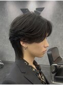 ウルフ/毛流れセンターパート/フェザーパーマ/ツイスパ/波巻き