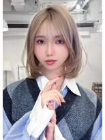 Agu hair more 北浦和店【アグ ヘアー モア】【4月1日オープン（予定）】&nbsp;《Agu hair》ハイトーンワンカール×numberA.ヘアバター