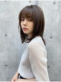 〇セミロングレイヤー ミルクブラウン モカブラウン 髪質改善