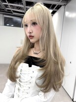 ランテルディ 渋谷(LANTERDIT)&nbsp;レイヤーカット 韓国ヘア ホワイトベージュ