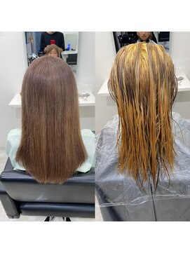 パーセント(percent) ブリーチムラ修正カラー/枚方市駅美容室