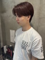 クロム(CHROM)&nbsp;センターパート×ブリーチなしワインレッド