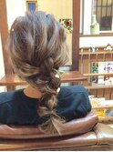 三つ編みアレンジ