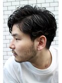 （jako）七三オールバック　ワイルドアップバングくせ毛風パーマ