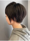 丸みショートスリークボブローライト厚めバング★センター北