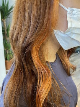 オーストヘアーベル 天王寺(Aust hair Belle) オレンジインナーカラー