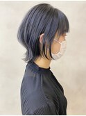 ウルフ/ウルフカット/ ウルフボブ/ブルーブラック担当岩崎