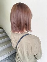 キャンバス バイ ネオリーブ 横浜西口(Canvas by neo.)&nbsp;外ハネボブ　ぱっつんボブ　切りっぱなしボブ　ベージュ