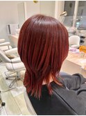ワインレッド×インナーカラー