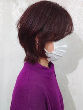 フォックスヘアー(fox.hair) ミニウルフ/襟足長めショート/レイヤーカット/fox.hair