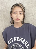 サンク 原宿 表参道(cinq) インナーカラーボブ前髪インナーカラーフェイスフレーミング30代