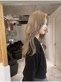 ミルクティーベージュ/ロングレイヤー