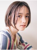 アンニュイムードボブ/ショコラアッシュ/タイトストレート