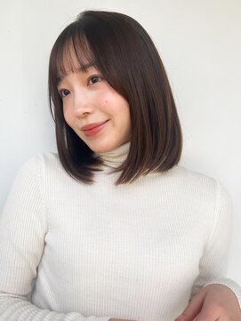 ユアーズヘア 神楽坂はなれ店(youres hair) ミディアム/レイヤー/ダークアッシュ/メルティカラー