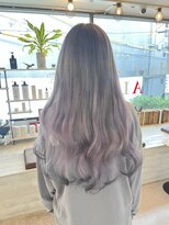 ヘアー アレス(hair ales)&nbsp;シルバーカラー エンドカラー デザインカラー エクステ