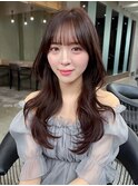 ■ミニウルフレイヤーカット顔周り前髪韓国ミディアムロング18