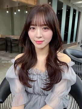 ロンド エスポワール 錦糸町(Lond espoir) ■ミニウルフレイヤーカット顔周り前髪韓国ミディアムロング18