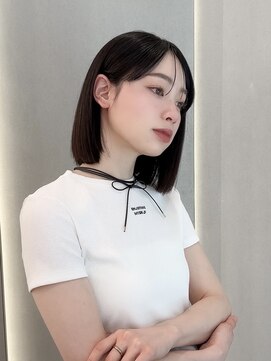 ロンド ブランシュ 錦糸町北口(Lond blanche) ミニウルフレイヤーカット顔周り前髪韓国ショートボブ/錦糸町