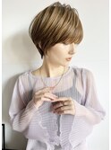 30代40代50代絶壁解消前髪あり小顔前下がりショートボブ