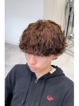 オーシャントーキョー 仙台(OCEAN TOKYO) 波巻きスパイラル茶髪刈り上げツーブロックマッシュ