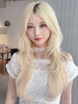 アグ ヘアー ルーモ 一関店(Agu hair lumo) 《Agu hair》ブリーチ韓国レイヤー×numberA.アクアバームセラム