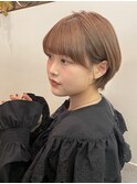 ココアベージュ小顔ショート