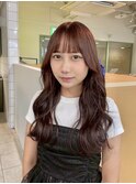 韓国/顔周りレイヤー/おくれ毛/ベージュ/ダブルカラー/西区/小新