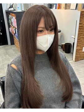 ラピス 横浜(Lapis) ミルクティーベージュシールエクブリーチカラーレイヤーカット