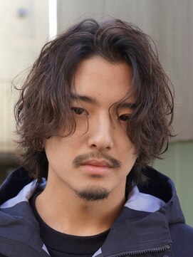フィフス 原宿(fifth) 渋谷シャドウパーマメンズカットラウンドマッシュセンターパート