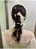 ふわふわヘアアレンジ/金箔付き/リボン付き