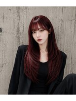 リティアンドビューティースタジオモッズシブヤ(LITTY&beauty studio M.O.D shibuya) チェリーレッド/レイヤーカット/髪質改善