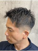 夏におすすめ！スキンフェード×アップバング