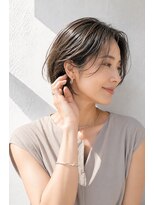 アッシュ 学芸大学店(Ash)&nbsp;ショートボブ/大人女性/ベージュアッシュ/白髪ぼかし/脱白髪染め