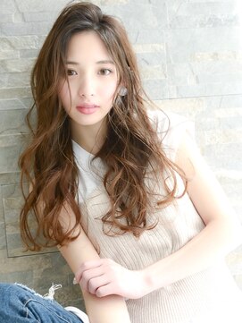 ラ ブレス 梅田茶屋町(LaBless) ブリーチなし透明感カラー/大人かわいいくびれロング（梅田）