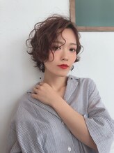 クシュ 所沢東口店(kusyu...) ミントグリーンホワイティアッシュ×ウルフボブ×くせ毛ショート
